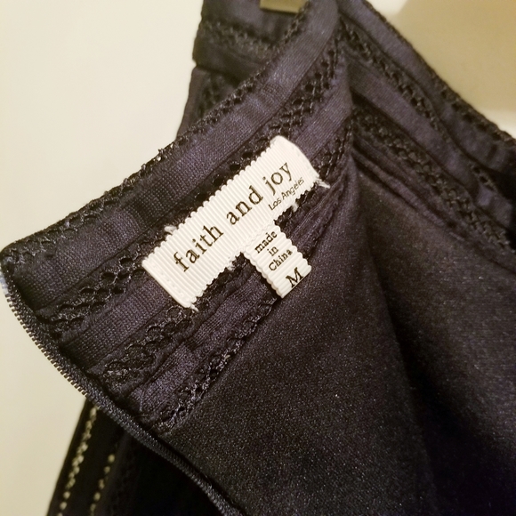 Faith and Joy | Navy Blue Bubble A-line Skirt - Picture 5 of 7